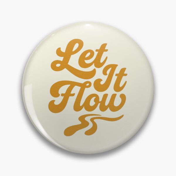 Item preview, Let It Flow Retro Relax Cursive Typography Design designed and sold by H2Vibes.