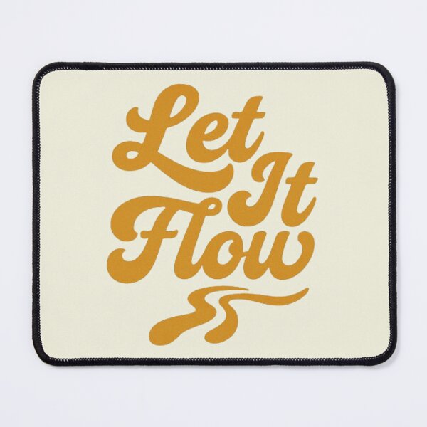 Item preview, Let It Flow Retro Relax Cursive Typography Design designed and sold by H2Vibes.
