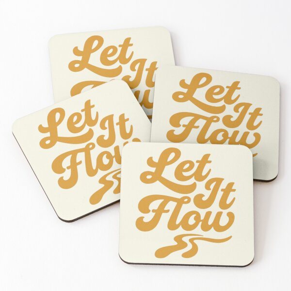Item preview, Let It Flow Retro Relax Cursive Typography Design designed and sold by H2Vibes.