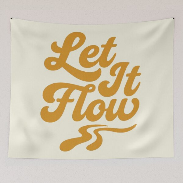 Item preview, Let It Flow Retro Relax Cursive Typography Design designed and sold by H2Vibes.