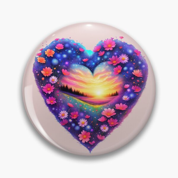 Item preview, Summer Flower Heart Full of Sunset designed and sold by ByNicoleSara.