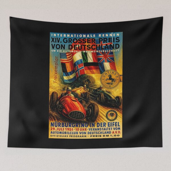 Item preview, Nurburgring 1951 little variation vintage poster  designed and sold by Helios Be. Lavsh.