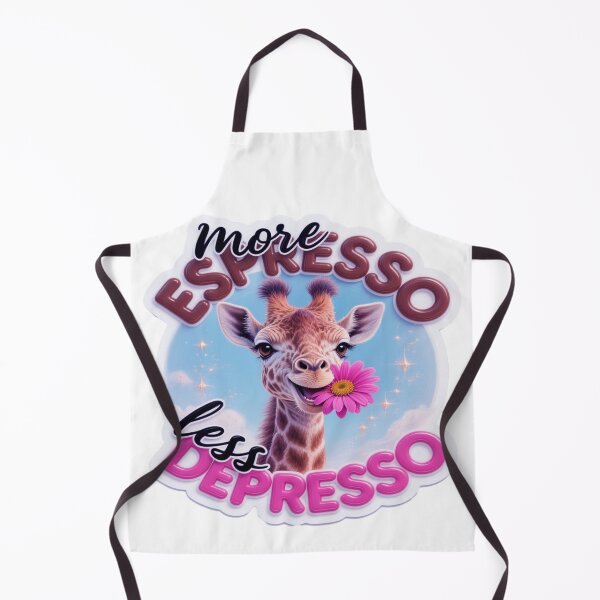 Item preview, Cute Baby Giraffe with Flower Vinyl Sticker - Espresso Depresso Pun Art designed and sold by ARTCREATESHOP.