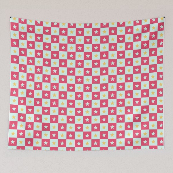 Item preview, Unique Geometric Shapes with Checkered Style Red Yellow Abstract Geometric Shape Pattern designed and sold by RoyalStarsPatts.