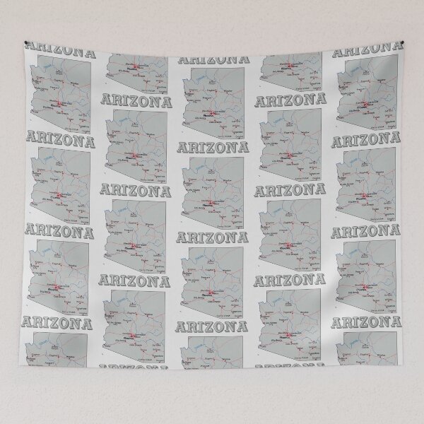 Item preview, Vintage Arizona Map Graphic Tee | Desert State City Road Trip designed and sold by mashmosh.