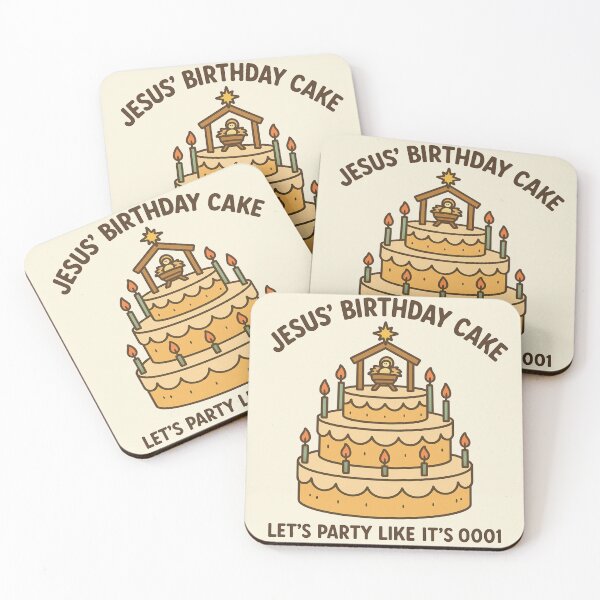Item preview, Jesus' Birthday Cake – Party Like It's 0001 Nativity Humor designed and sold by PunchDrop.
