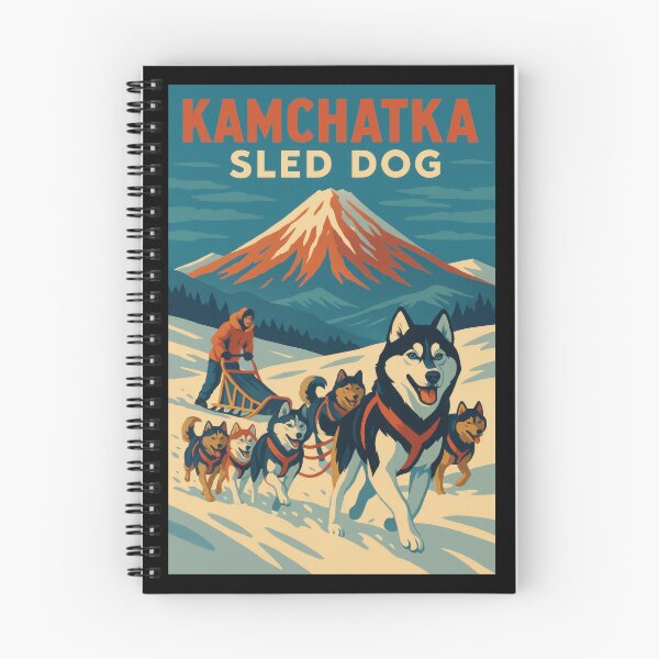 Item preview, Kamchatka Sled Dog Vintage Poster designed and sold by Flying Doggo.