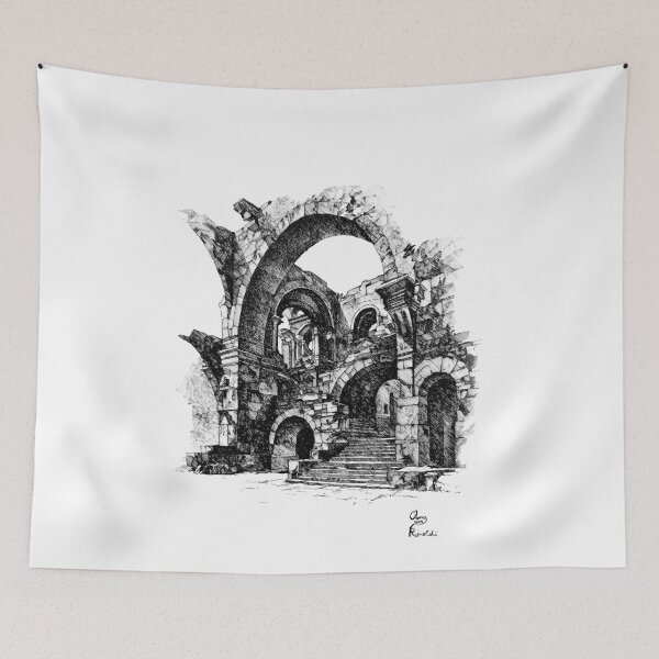 Item preview, The gate that forgot the sky, ink on paper, A3, 2025 designed and sold by oanaunciuleanu.