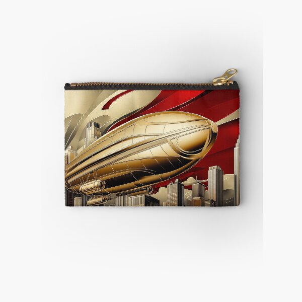 Item preview, Golden Zeppelin Over Cityscape designed and sold by PetsArt.