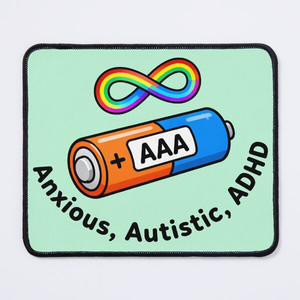 Item preview, AAA Battery - Anxious, Autistic, ADHD designed and sold by Vkinsify.