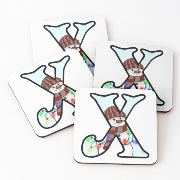 Item preview, Holiday themed letter X designed and sold by Artistkhg.