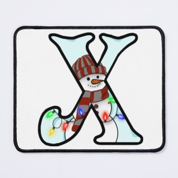 Item preview, Holiday themed letter X designed and sold by Artistkhg.