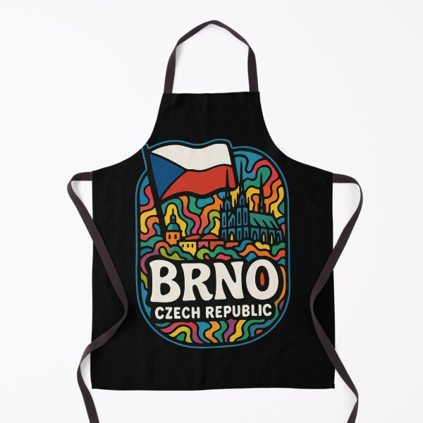 Item preview, Brno Czech Republic Flag Trippy Art Travel designed and sold by TomFrontierArt.