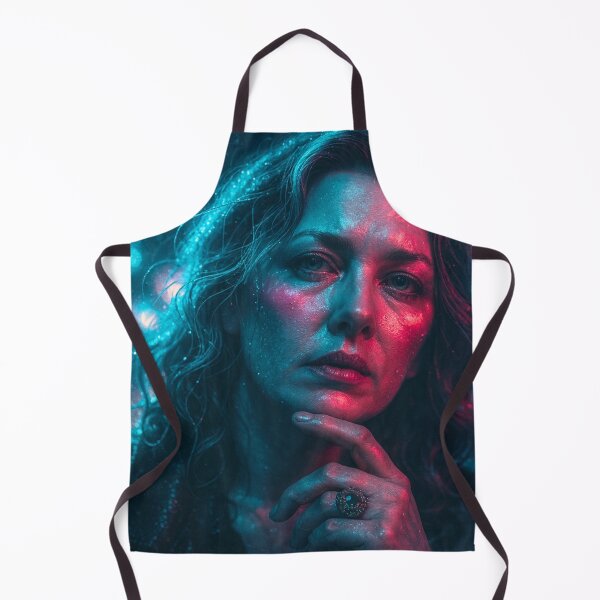 Item preview, Cyber Noir Portrait – Cinematic Neon Woman Art designed and sold by TatjanaMDesign.