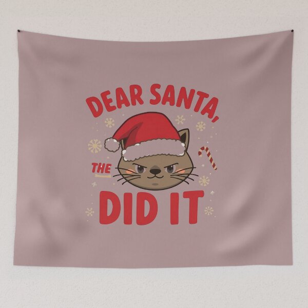 Item preview, Dear Santa, The Cat Did It – Funny Christmas Cat Design designed and sold by EchopawCo.