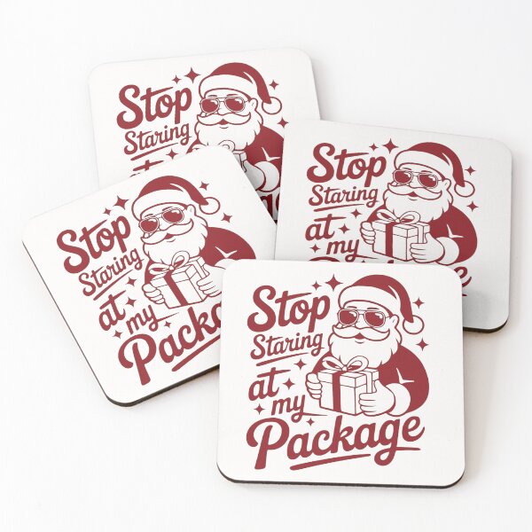Item preview, Stop Staring At My Package Funny Sassy Santa Christmas Shirt & Home Decor designed and sold by Compass and a Camera.