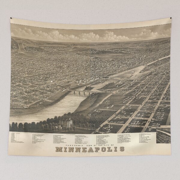 Item preview, Vintage Map of Minneapolis designed and sold by Courier Design.