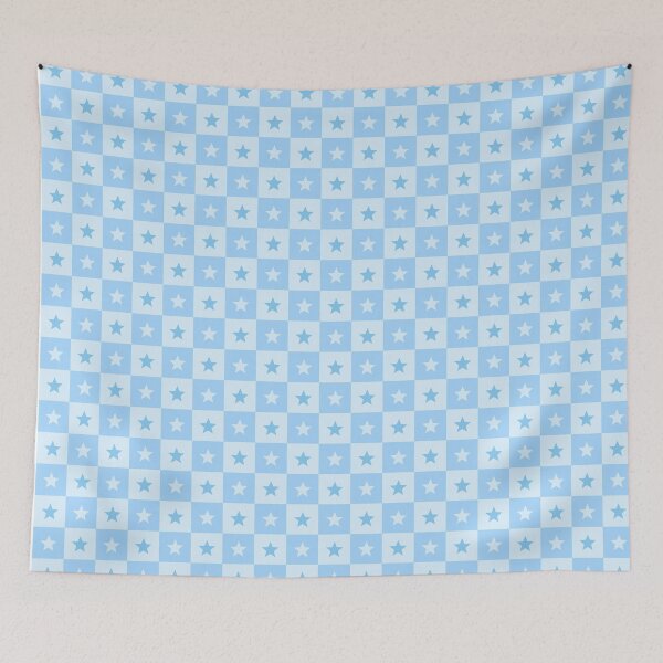 Item preview, Stylish Gingham Check Flair Blue Abstract Geometric Shape Pattern designed and sold by RoyalStarsPatts.