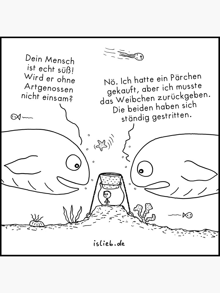 Thumbnail 3 von 3, Poster, Meermensch islieb Cartoon designt und verkauft von islieb.