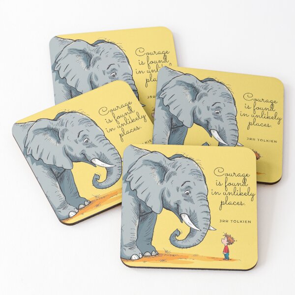 Item preview, Courage Is Found In Unlikely Places: A Gentle Elephant Meets A Curious Boy In An Inspirational Illustration designed and sold by Rue Market.