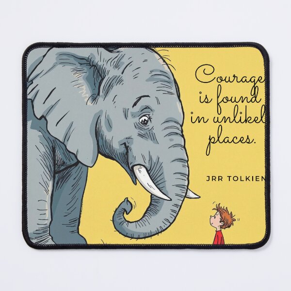 Item preview, Courage Is Found In Unlikely Places: A Gentle Elephant Meets A Curious Boy In An Inspirational Illustration designed and sold by Rue Market.