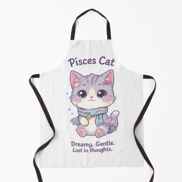 Item preview, Pisces Cat – Dreamy & Magical Zodiac Chibi Cat Sticker designed and sold by Purr-Vibes.