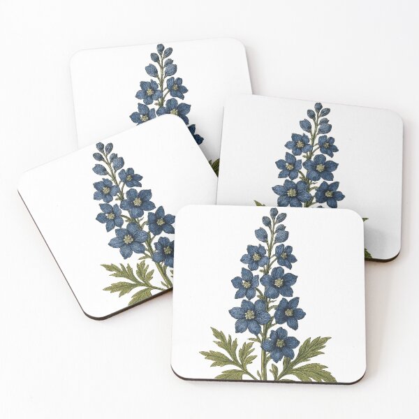 Item preview, Vintage Blue Larkspur - Transparent Background Botanical designed and sold by Then & Now Flora.