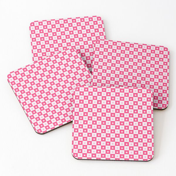 Item preview, Chic Minimalistic Checkered Pattern Pink Abstract Geometric Shape Pattern designed and sold by RoyalStarsPatts.