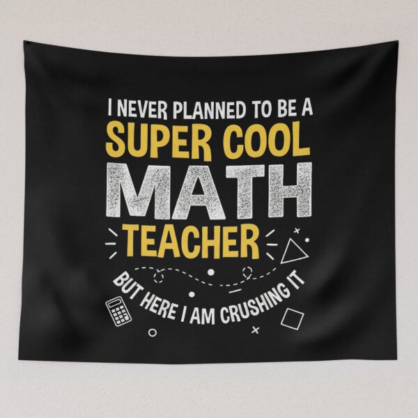 Item preview, I Never planned to be a super Cool math teacher Volunteering Cool Funny Teacher Math sociology designed and sold by Miumed.