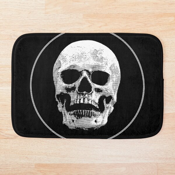 Item preview, Human skull in black and white with high contrast over black background designed and sold by grande76.