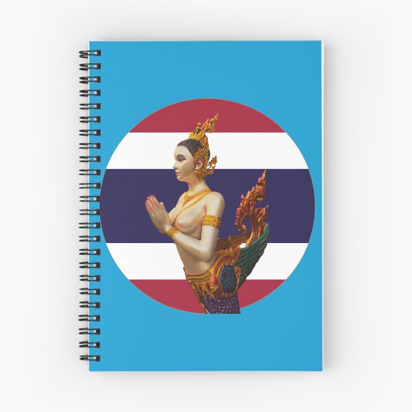 Item preview, Kinnaree on Thai Flag Round designed and sold by Linklandiya.