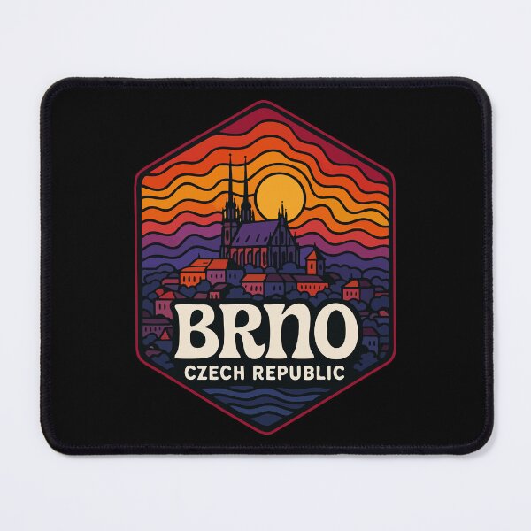 Item preview, Brno Czech Republic Trippy Art Travel designed and sold by TomFrontierArt.
