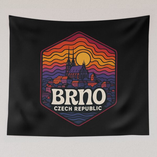 Item preview, Brno Czech Republic Trippy Art Travel designed and sold by TomFrontierArt.