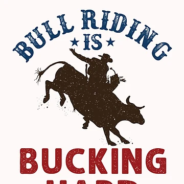 Artwork thumbnail, Bull Riding is Bucking Hard  Cowboy Rodeo Rider by jaygo