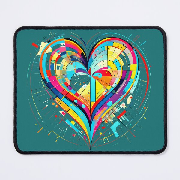 Item preview, Colorful Geometric Pop Art Heart designed and sold by ByNicoleSara.