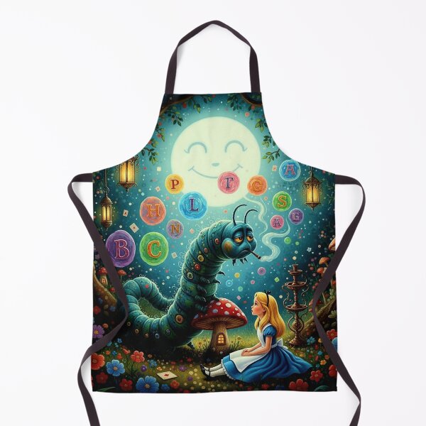 Item preview, Alice and Smoking Caterpillar Dream Art Print - High Detail Pop Surrealism Wonderland Painting designed and sold by Art's Diner.