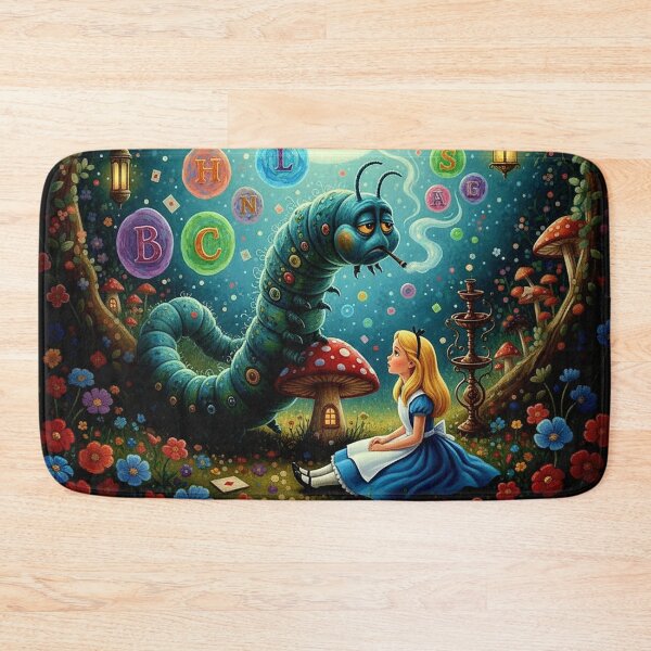Item preview, Alice and Smoking Caterpillar Dream Art Print - High Detail Pop Surrealism Wonderland Painting designed and sold by Art's Diner.