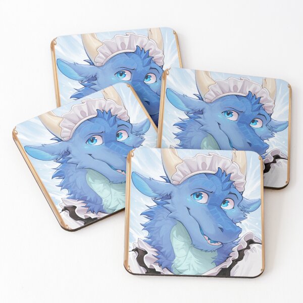 Item preview, Cute Blue Dragon in Maid Outfit Portrait designed and sold by Finmm.