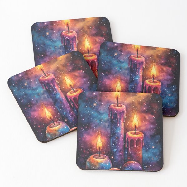 Item preview, Cosmic candles painted in watercolor style designed and sold by Mianku | Für das Leben.