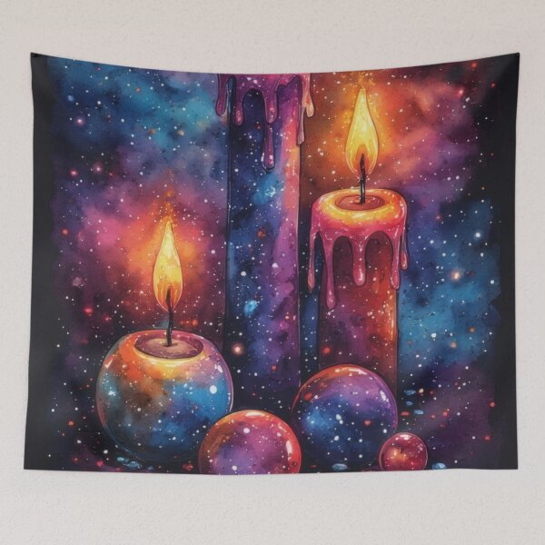 Item preview, Cosmic candles painted in watercolor style designed and sold by Mianku | Für das Leben.