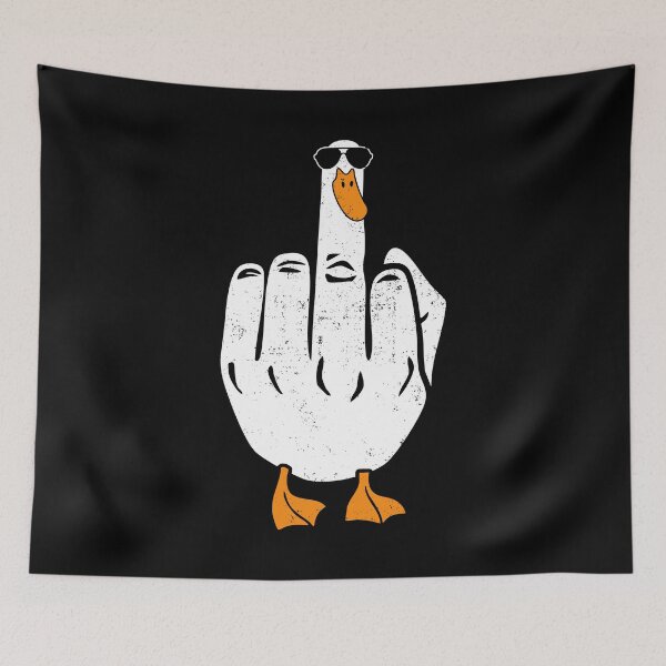 Item preview, Sarcastic Joke Duck Middle Finger designed and sold by AdelinaPi.