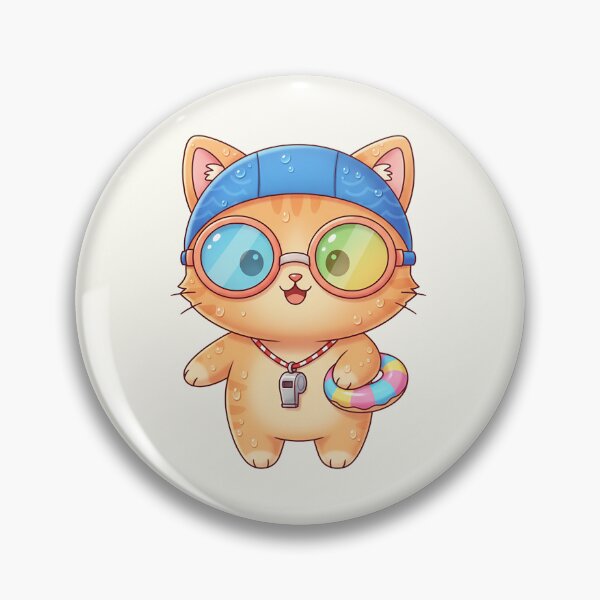 Item preview, Cute Swimmer Cat Character designed and sold by HoopeStylee.