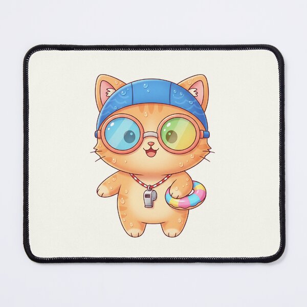 Item preview, Cute Swimmer Cat Character designed and sold by HoopeStylee.