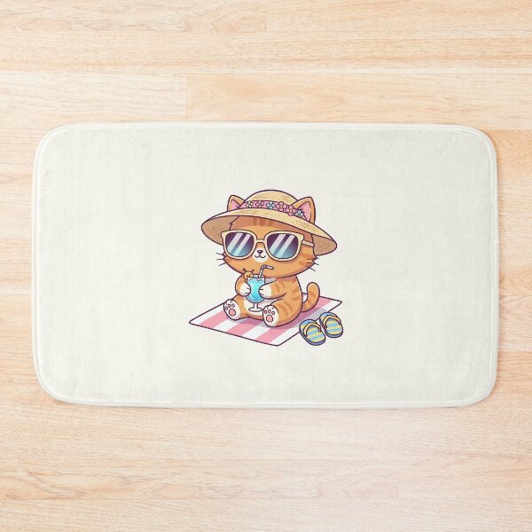 Item preview, Cute Beach Vacation Cat designed and sold by HoopeStylee.