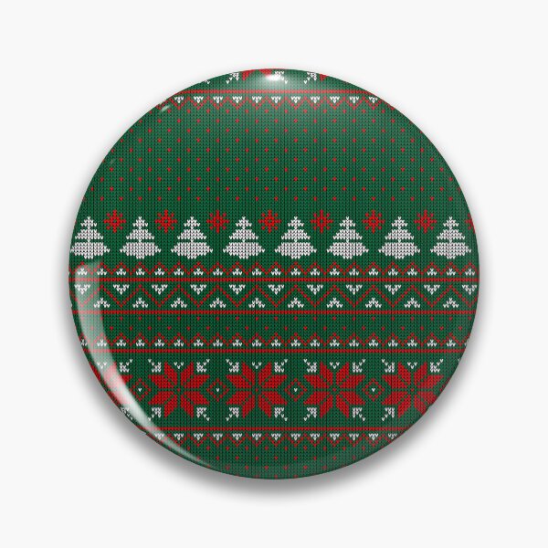 Item preview, Green Christmas Sweater Knit Pattern with Snowflakes and Trees designed and sold by Kala Design.