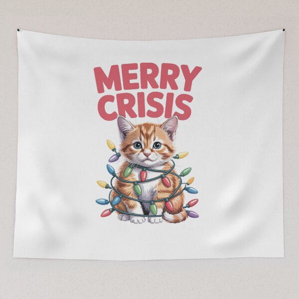 Item preview, Merry Crisis Kitten Tangle designed and sold by PrintAtelier.