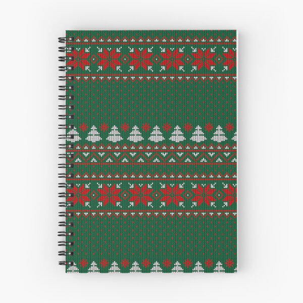 Item preview, Green Christmas Sweater Knit Pattern with Snowflakes and Trees designed and sold by Kala Design.