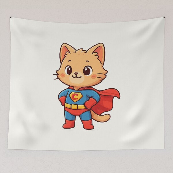 Item preview, Cute Superhero Cat Hero designed and sold by HoopeStylee.