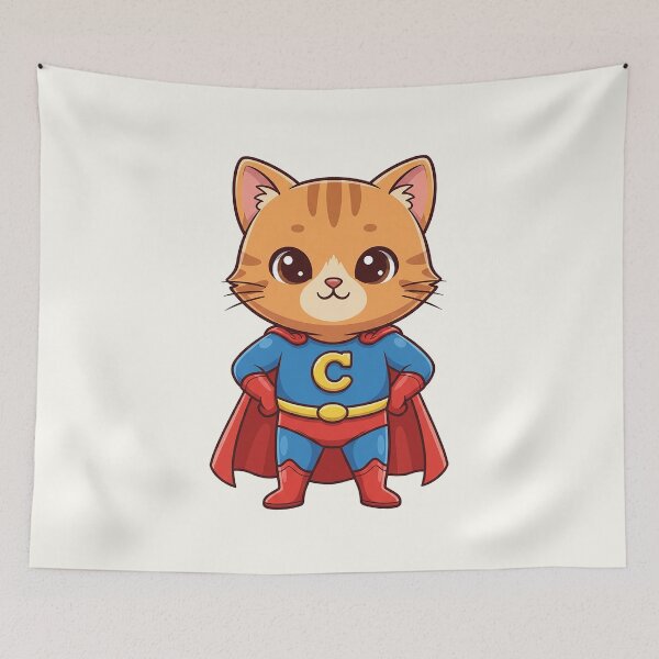 Item preview, Adorable Superhero Cat Costume designed and sold by HoopeStylee.