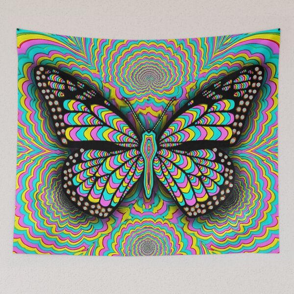 Item preview, Psychedelic Butterfly Light Reactive Optical Illusion designed and sold by Pablo Carlos Budassi.